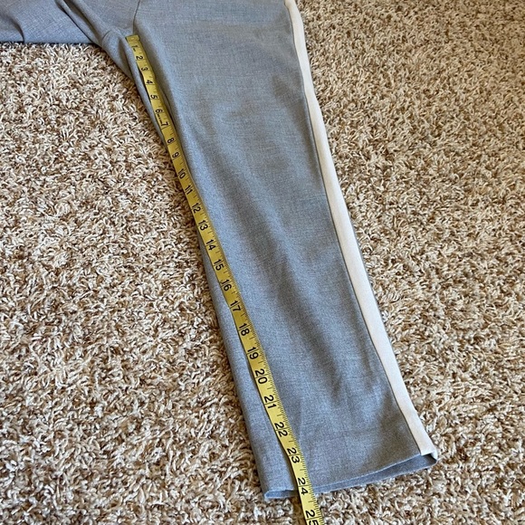 Zara Gray White Side Stripe Cropped Trouser Pant - Picture 11 of 12